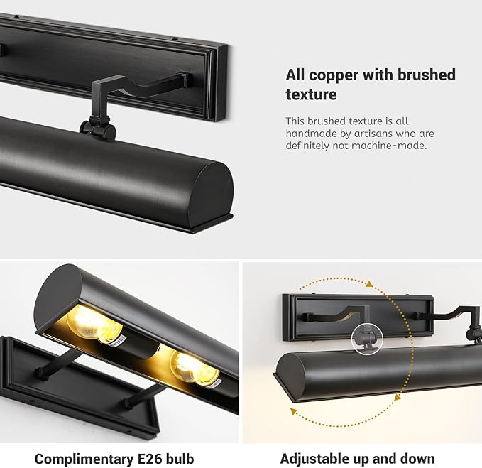 Picture Light 24" Black Picture Lights - Image 3