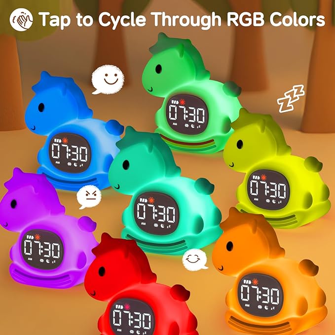 Alarm Clock for Kids with Night Light, Sleep Training Clock Time to Wake Clock - Image 5