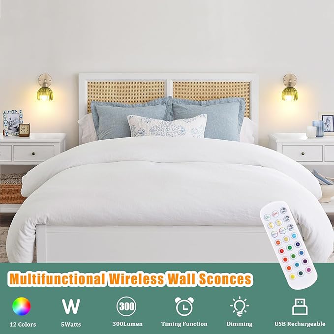 Battery Operated Wall Sconce - Image 6