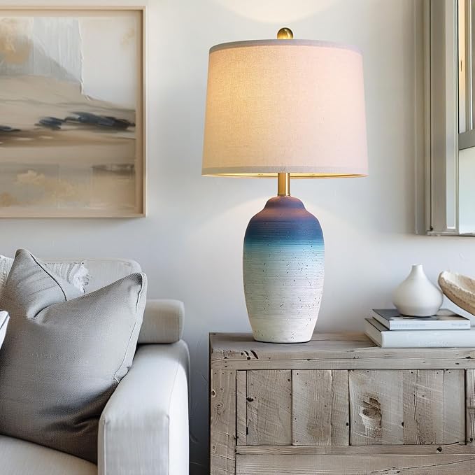 24.5" Vintage Ceramic Table Lamp - Image 7