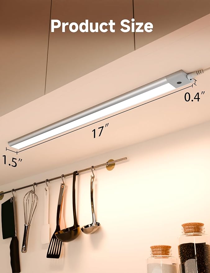 Joyzy Hand Wave Gesture Over The Sink Lighting Under Cabinet Lights, 19 Inch - Image 2