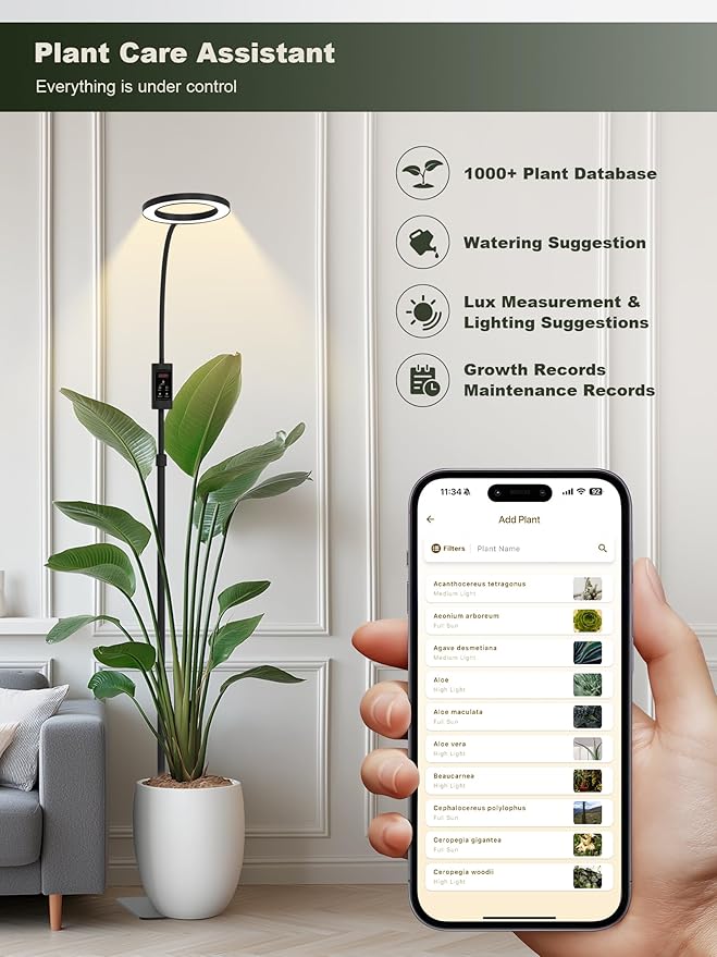 GLOWRIUM Smart Grow Lights for Indoor Plants, 24W Full Spectrum Plant Lights - Image 9