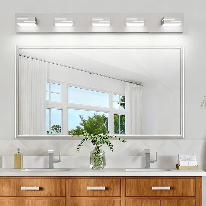 LED Modern Bathroom Vanity Light Fixtures, 5-Light 34-inch Dimmable Brushed - Image 7