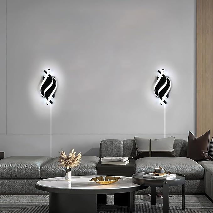 DELIPOP Modern Wall Sconces, 6500K Plug in Spiral LED Wall Sconce, 21W LED Wall - Image 8