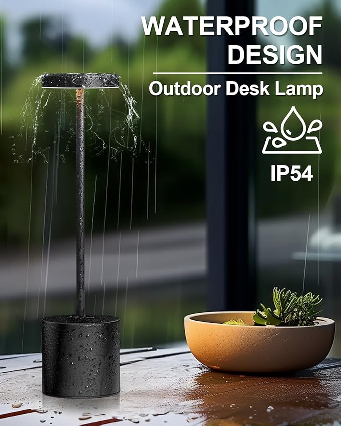 Cordless Table Lamp Set of 2, Rechargeable 5000mAh Battery Powered Outdoor - Image 8