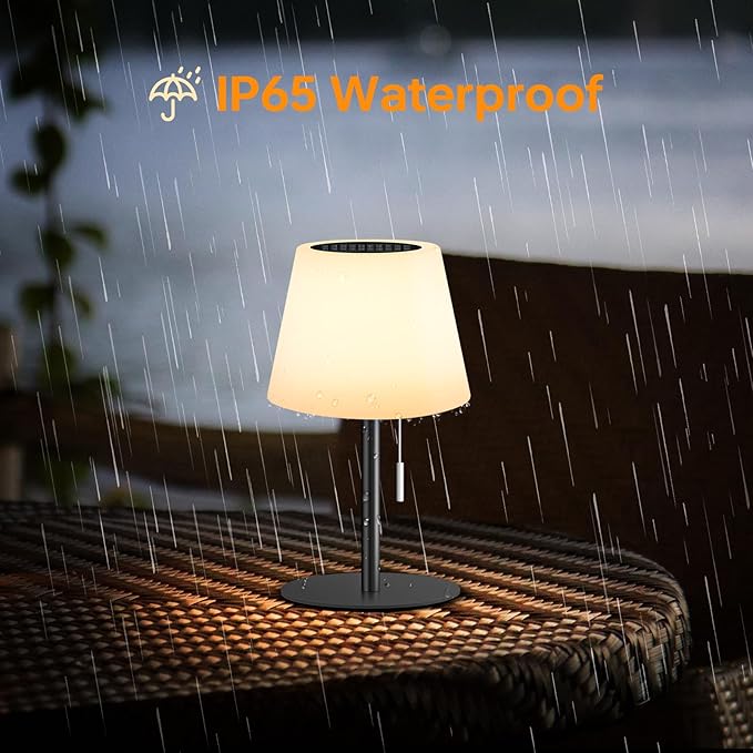 Solar Table Lamp for Outside Patio Solar Lamp Outdoor Lamp Waterproof - Image 7