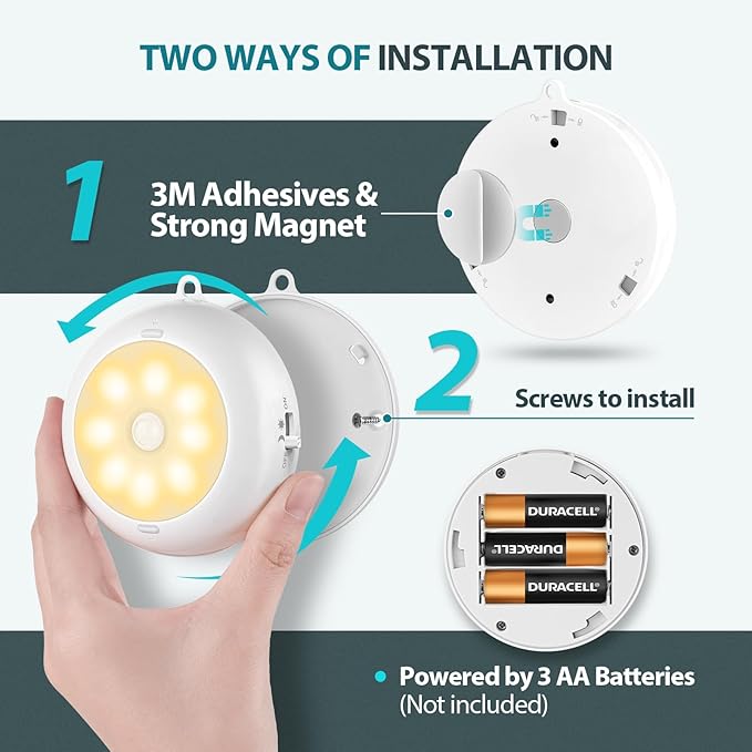 BLS 6-Pack 3.3" Under Cabinet Lighting, Closet Lights Motion Sensored Light - Image 5