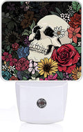 Halloween Skull Night Light, Plug-into Skeleton Flower Floral Nightlight White by Unknown