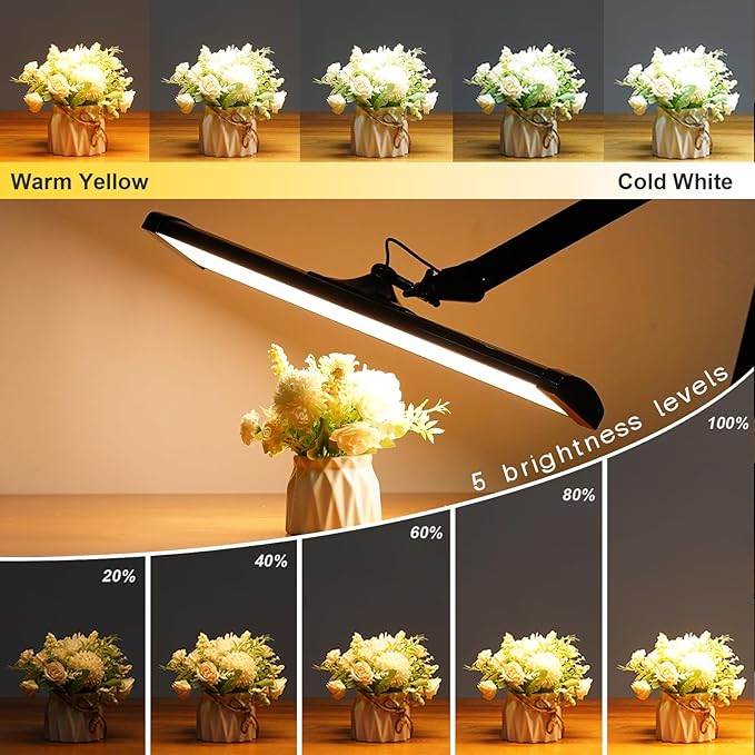 LED Architect Desk Lamp, 2300 Lumens, Metal Swing Arm, 5 Color Temperatures - Image 2