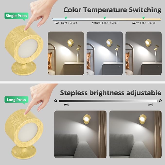 Lightbiz LED Wall Sconces, Wall Mounted Lamp 2 Pcs - Image 3