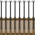 8 Pack String Light Poles, 5Ft Metal Poles by NUERPO