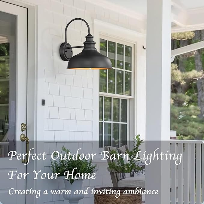 Bestshared Outdoor Barn Lights, 4 Pack Outdoor Wall Sconce, Weather Resistant - Image 9