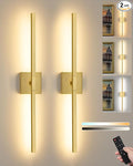 36 Inch 8000mAh Rechargeable Battery Operated Wall Sconce Set of Two, by Rayogale