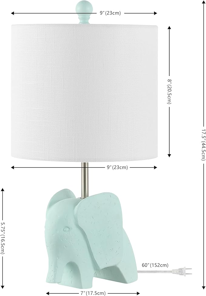 JONATHAN Y JYL1143B 17.5" Bohemian Elephant Table Lamp - Image 3