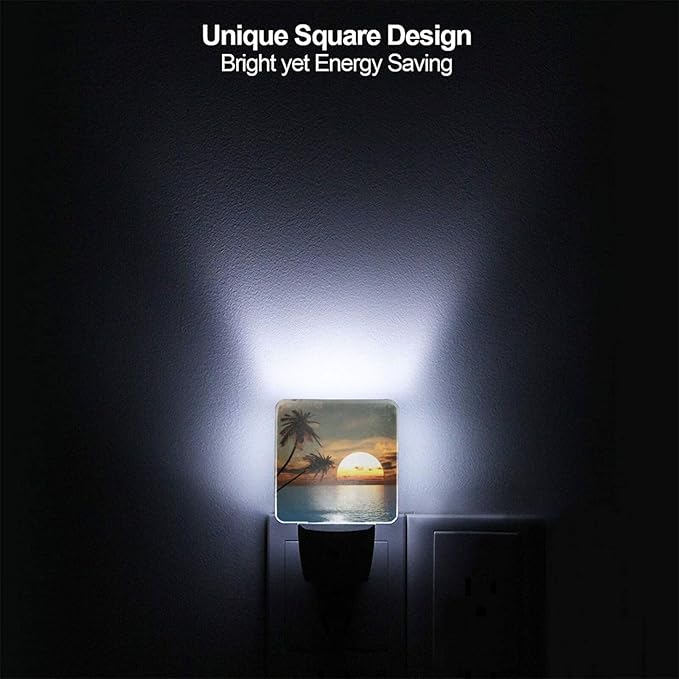 Led Night Light, Sunset Palm Decorative Plug in Nightlights, - Image 5