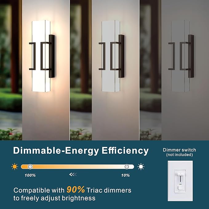 Hyunbae LED Wall Sconce Lights, Waterproof Porch Lamp - Image 6