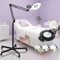 10X Magnifying Glass with Light and Stand, 2200 Lumens Dimmable Magnifying by NUEYiO