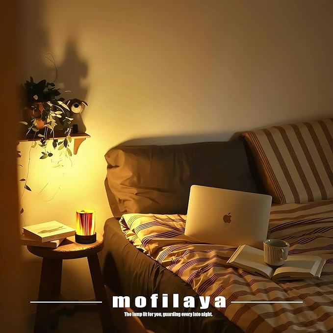 LED Night Light Wood -100% Handmade Cordless Lamp Rechargeable USB Battery - Image 5