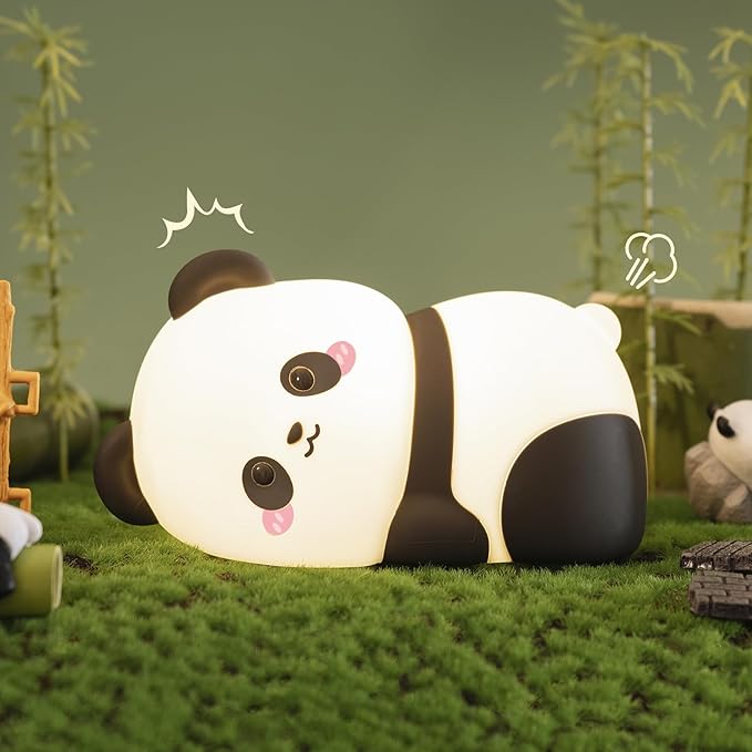 Lying Panda Night Light, Cute Baby Light 3 Level Dimmable, Nursery Nightlight - Image 2