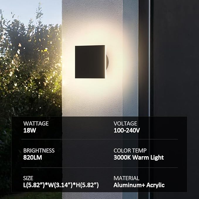 Outdoor LED Wall Light Modern Porch Light Patio Light - Image 3