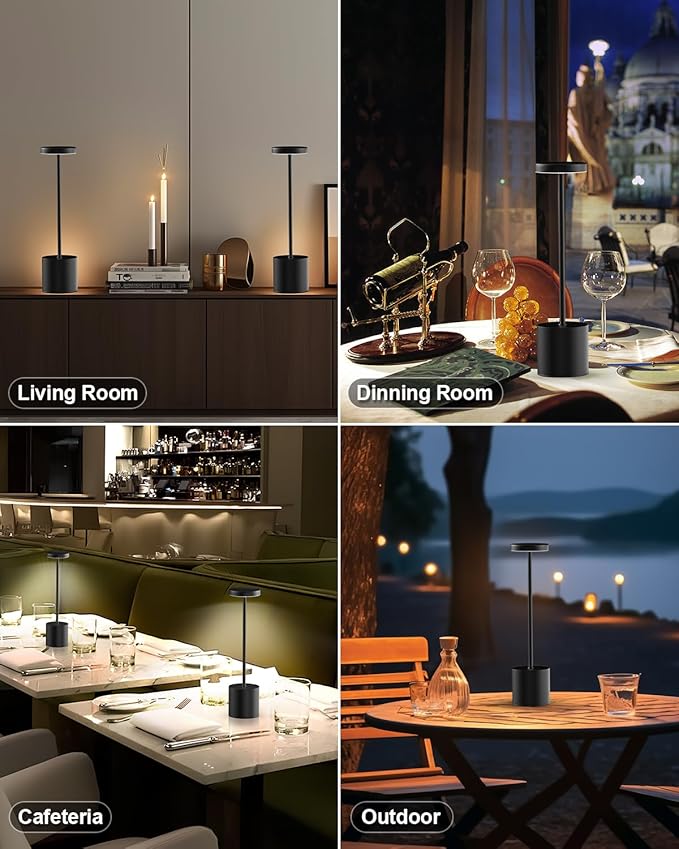 Cordless Table Lamps Rechargeable, Portable LED Desk Lamp, 5000mAh Battery - Image 6