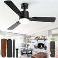 Ceiling Fans with Lights, 42 Inch Low Profile Ceiling Fan with Light and Remote by StayCoolShineBright