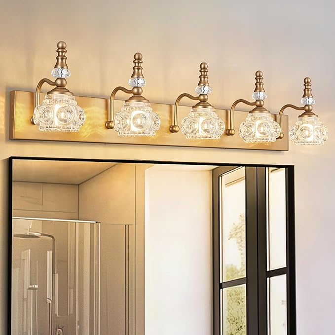 Modern Glass Crystal Vanity Light by LBSQJ