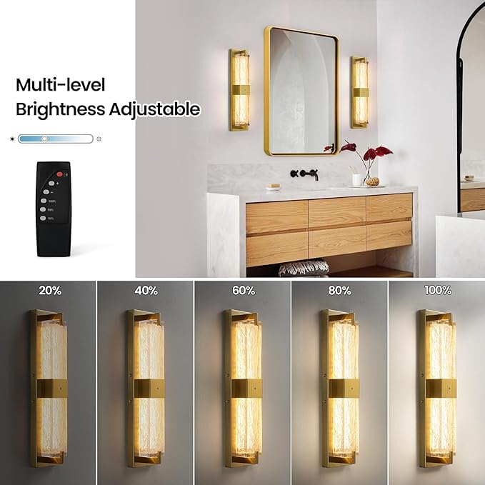 Battery Operated Resin Wall Sconce - Image 3