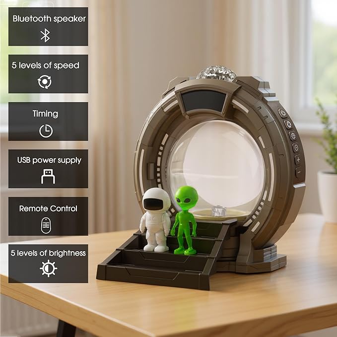 L LOHAS LED Galaxy Projector Night Light, Space Portal Night Light - Image 4