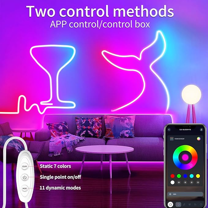 Neon Rope Lights，16.4ft RGB LED Strip Lights - Image 2