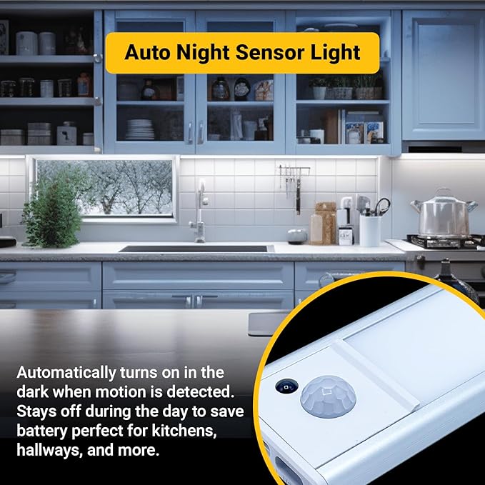 2 Pack Under Cabinet Lights 2200mAh, 65 LED Dimmable Closet Lights - Image 7