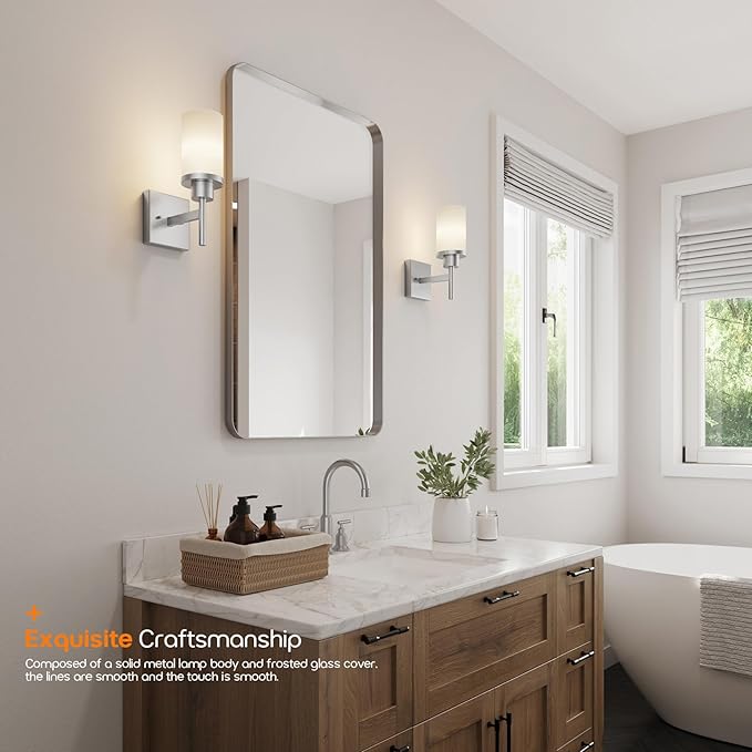 Bathroom Light Fixtures Brushed Nickel Vanity Lights - Image 8