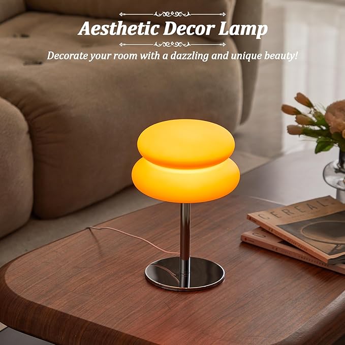 Orange Mushroom Lamp, Mid Century Modern Lamp - Image 4
