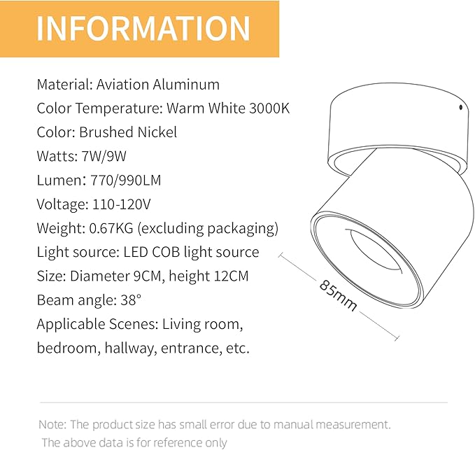 9W LED Ceiling Spotlight Indoor Spot Light - Image 9