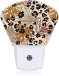 Abstract Leopard Tropical Leaves Night Light Plug into Wall, Camouflage Spots by Uiaoiais
