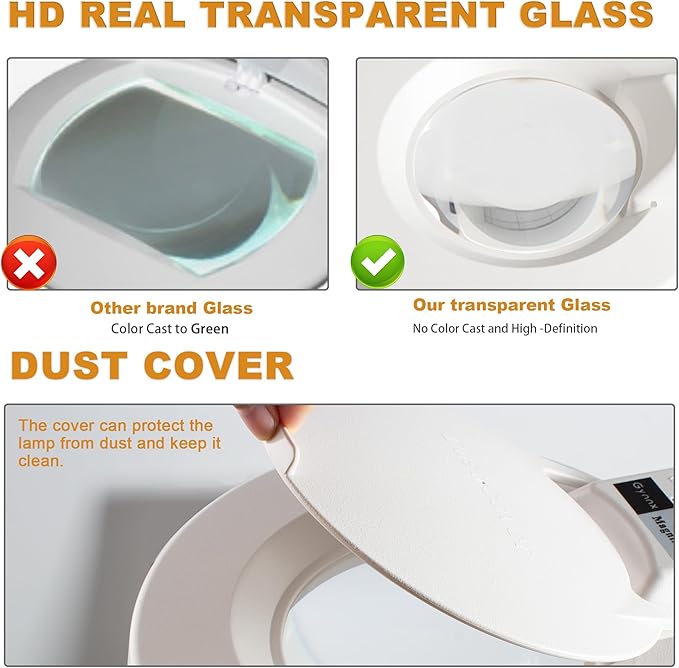 10X Magnifying Glass with Light and Stand, LED Dimmable Lighted Desk Lamp with - Image 6
