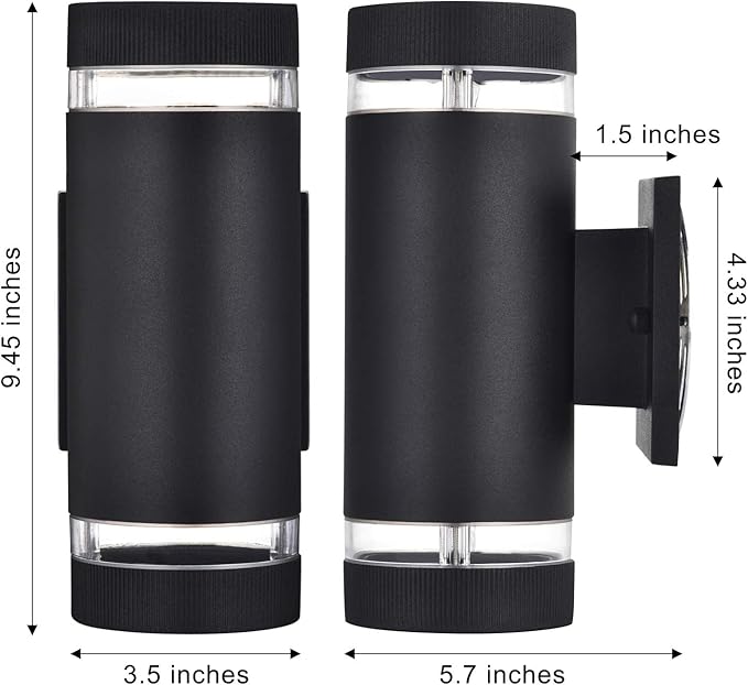 Outdoor Wall Sconce Lights, Dusk to Dawn Outdoor Exterior Lighting - Image 2