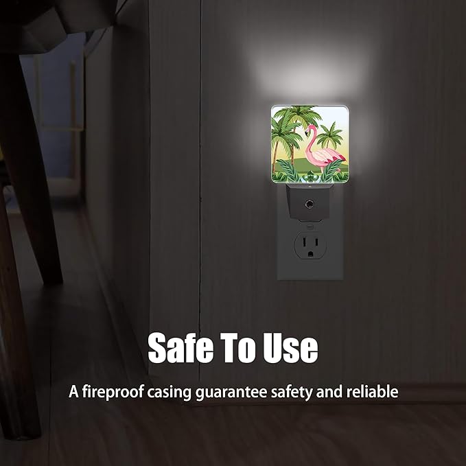 Tropical Flamingo Cartoon Night Light, Dusk to Dawn Smart Sensor Nightlight - Image 6
