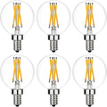 LiteHistory Dimmable G16.5 LED Light Bulb 6W Equal 60W 600lm AC120V Candelabra by LiteHistory