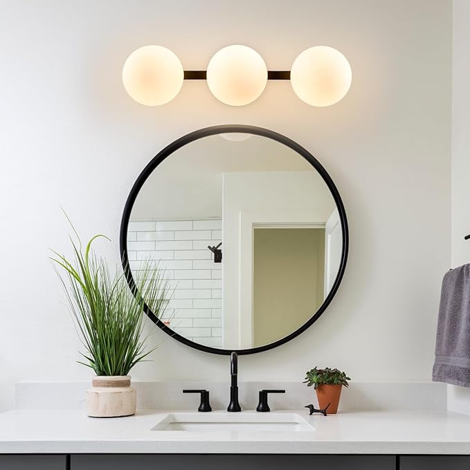 Bathroom Vanity Mirror Light Fixtures: 3 Lights Bath Wall Sconce Lighting - Image 2