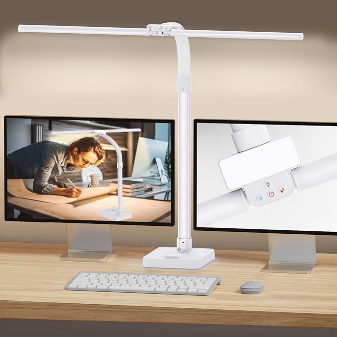 LED Desk Lamp for Home Office, 24W Bright Desk Lamp by GAEFURY