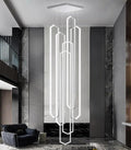 6 Rings Large Chandelier for Staircase Modern High Ceiling Chandelier LED by Dolria