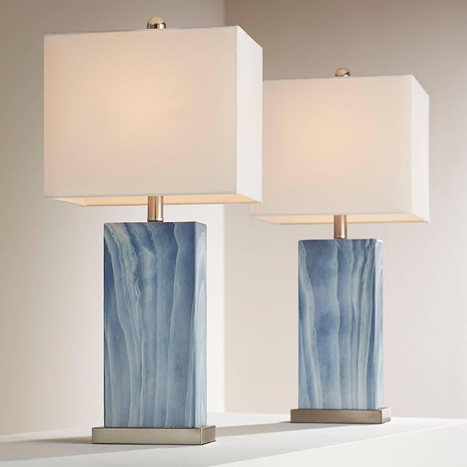 360 Lighting Connie Modern Table Lamps 25" Tall Set of 2 - Image 9