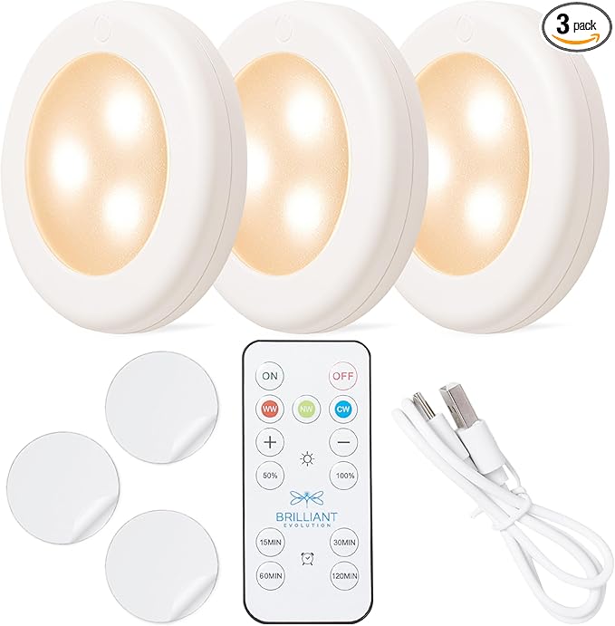 Brilliant Evolution Rechargeable Puck Lights by BrilliantEvolution