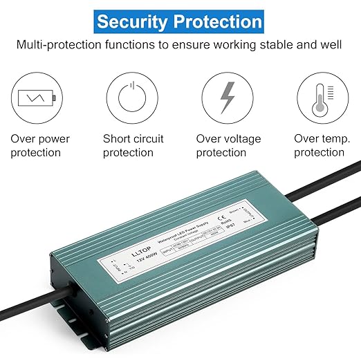 LED Driver 400 Watts 110V/120V AC to 12V DC 33.3A Power Supply Waterproof Low - Image 2
