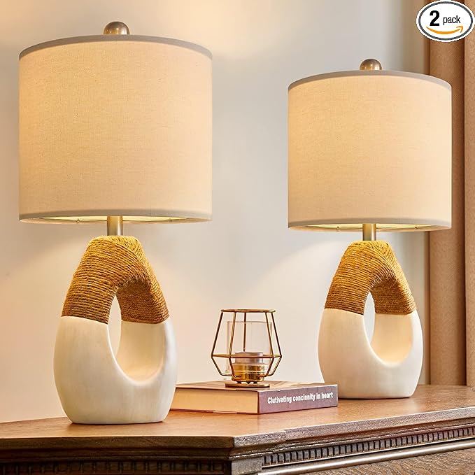 OYEARS 19'' Small Boho Table Lamps by OYEARS