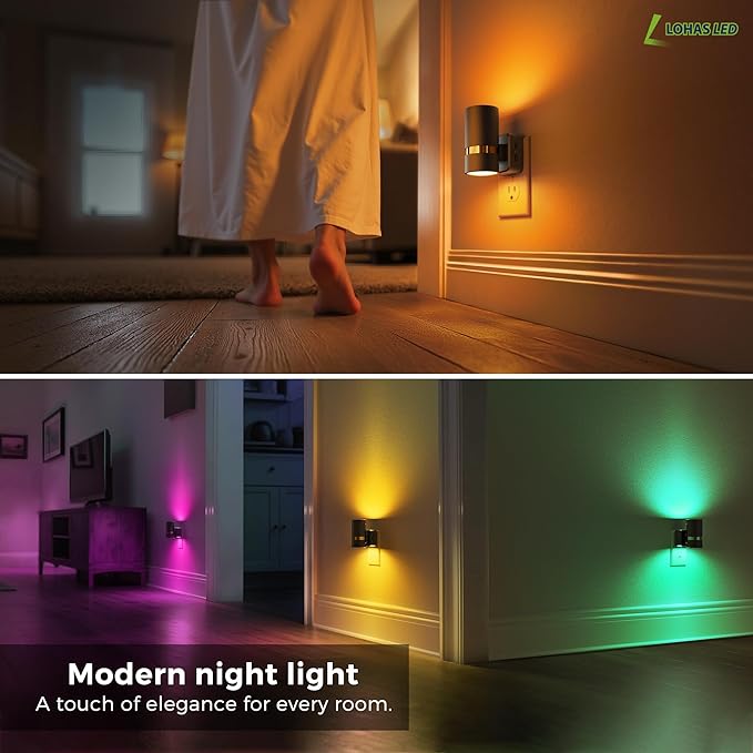 L LOHAS LED Night Light, 10-Color Changing Night Light - Image 4