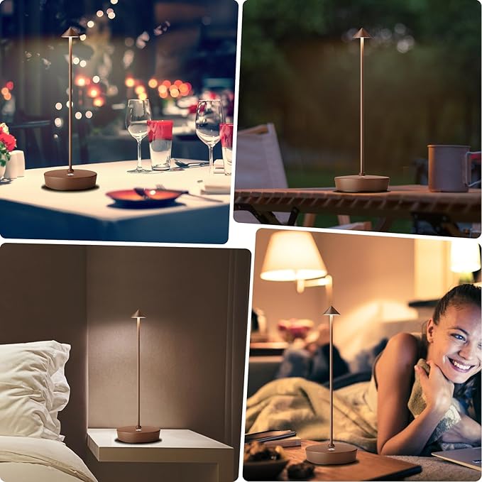 2Pack Rechargeable Cordless Table Lamp, Portable Powered LED Battery 6000mAh - Image 5