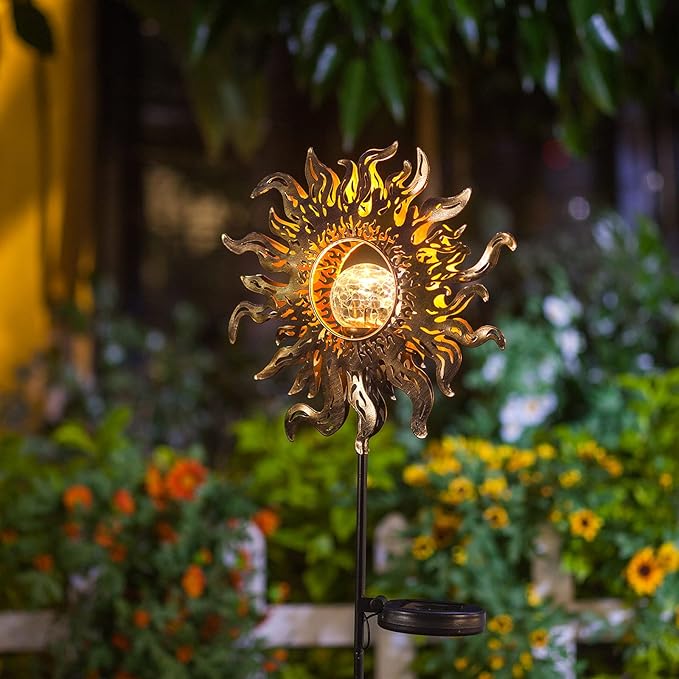Solar Lights Outdoor Garden Decor Solar Powered Sun Lantern - Image 2