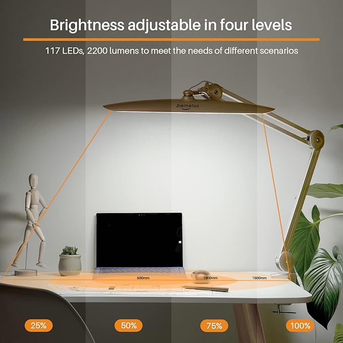 LED Desk Lamp with Clamp, Dimming Task Lamp - Image 2